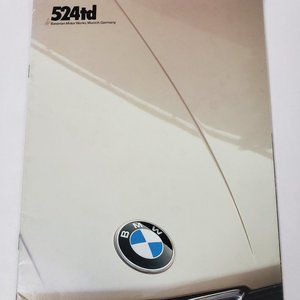 1985 BMW 524TD SPECIFICATIONS DEALERSHIP BOOK